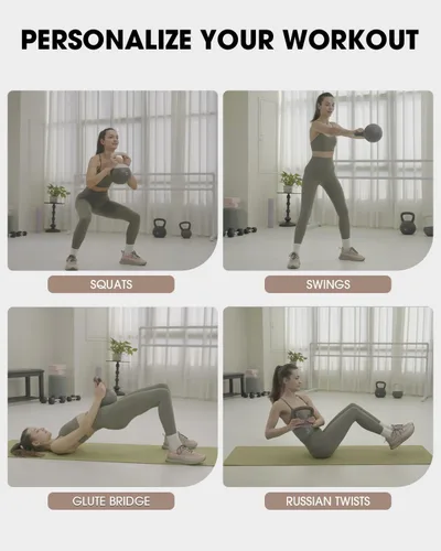 Vista 6 de PAETA Pesa rusa suave para fitness en casa – Agarre antideslizante y diseño de mango ancho, juego de pesa rusa suave, impacto suave y amigable