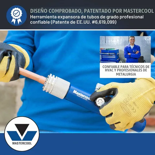 Vista 5 de Mastercool 71600-A Hydra-Swage Kit de expansor de tubo de 7 cabezales