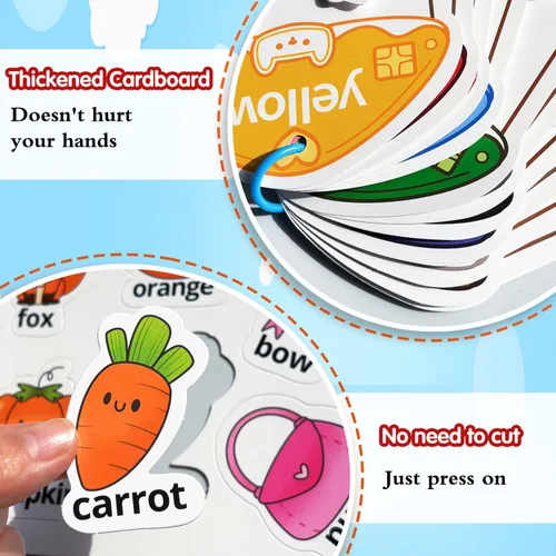 Vista 6 de Montessori Busy Book - Juguetes de clasificación de colores para niños pequeños de 3 a 5 años, juguetes educativos para autismo, actividades