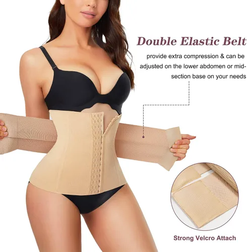 Vista 3 de RDSIANE Entrenador de cintura para mujer, moldeador de cuerpo, control de abdomen, faja deportiva debajo del busto, corsé para entrenamiento