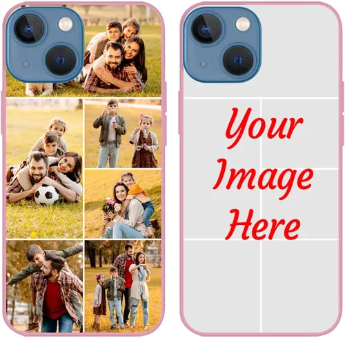 Vista 19 de Funda de teléfono con foto personalizada para iPhone 13 Mini, imagen/texto personalizados, funda negra delgada y suave, regalo único de nicho