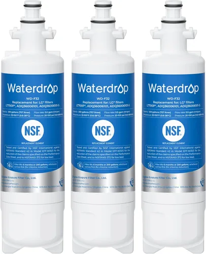 Vista 9 de Waterdrop ADQ36006101 Reemplazo para filtro de agua de refrigerador LG® LT700P®, Kenmore® 9690, 469690, ADQ36006102, LFXS30766S, RFC1200A, FML-3