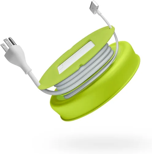 Vista 2 de Quirky Powercurl V2 POP - Organizador de cables de 60 W, color verde (PPRCP-60GN)