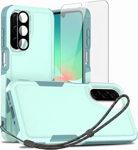 Vista 21 de Jeylly Funda compatible con Samsung Galaxy A12, Samsung Galaxy A12 con protector de pantalla de vidrio templado, protección contra caídas de grado