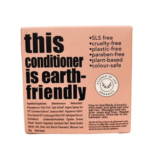 Vista 2 de Essence of Life Acondicionador sólido vegano sin residuos (para cabello seco/dañado)