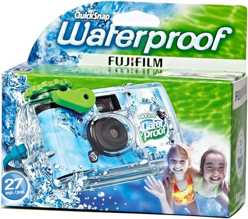 Vista 2 de Fujifilm Quick Snap Impermeable 27 exp. 1.378in Cámara 800 Película, AzulVerdeBlanco, 1 Pack