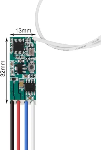 Vista 4 de Interruptor del módulo del controlador de la impulsión de 12V DC hacia adelante y hacia atrás 2A, DC 3V ~ 16V 433Mhz RF inalámbrico remoto eléctrico