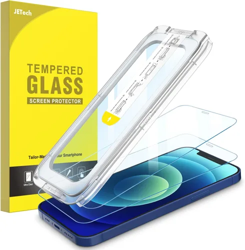 Vista 11 de JETech Protector de pantalla One Touch Install para iPhone 11/XR de 6.1 pulgadas, película de vidrio templado de cobertura completa, kit