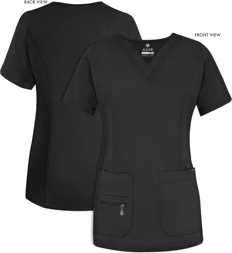 Vista 5 de Adar Pro - Ropa quirúrgica para mujer, con cuello en V elevado