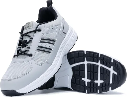 Vista 6 de ZF ZEFUHER Zapatos deportivos para caminar para hombre, con soporte de arco ancho, ligeros, para fascitis plantar, para pies más anchos