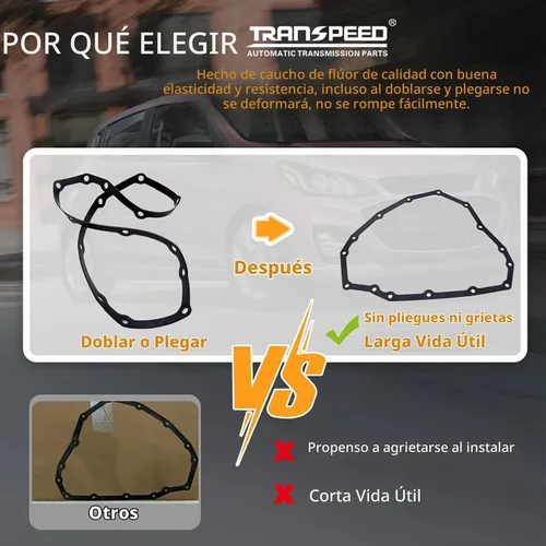 Vista 3 de TRANSPEED JF015E RE0F11A Kit de filtro de aceite de transmisión de metal y junta de bandeja compatible con Nissan Sentra Tiida Versa Note Suzuki