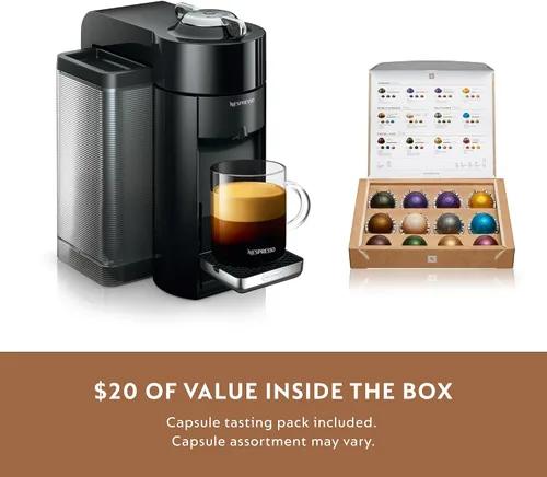 Vista 8 de Nespresso Vertuo - Máquina de café y espresso de De'Longhi con espumador de Negro