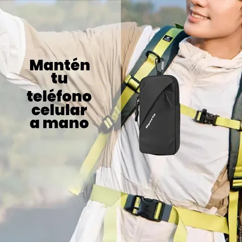 Vista 3 de Prime Comfort Funda para teléfono celular con correa cruzada ajustable, cordón para el cuello y correa para la muñeca, soporte para teléfono celular