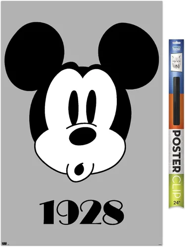 Vista 19 de Trends International Disney Mickey Mouse - Póster de pared con diseño de cara, 22.4 pulgadas de largo x 14.7 pulgadas, versión enmarcada en madera