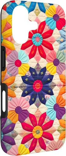 Vista 3 de Quilting Flower Blooms Quilt Pattern Case for iPhone 17