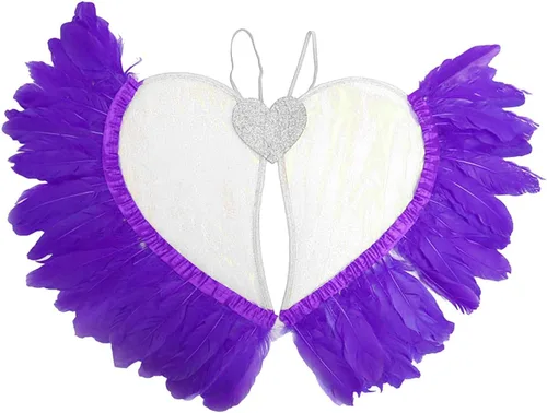 Vista 6 de Xuyuan Angel Wings for Girls, Fairy Wings for Women Girls, Transparent Cosplay Wings for Christmas Party Cosplay Photography Birthday Party Costume