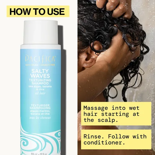 Vista 10 de Pacifica Salty Waves - Champú texturizante, textura playera, aspecto desordenado, estilos de cabello, cuidado hidratante del cabello con vitamina B