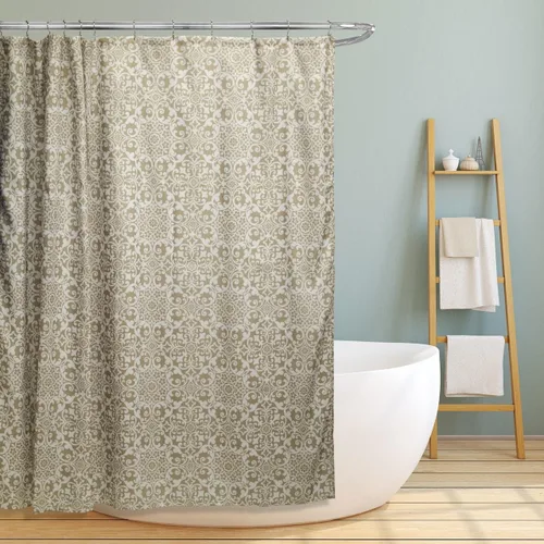 Vista 11 de Linen Store lona cortina de regadera de tela, 70"x70