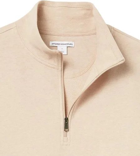 Vista 5 de Tienda Essentials Sudadera ligera de rizo francés con cremallera de un cuarto para hombre