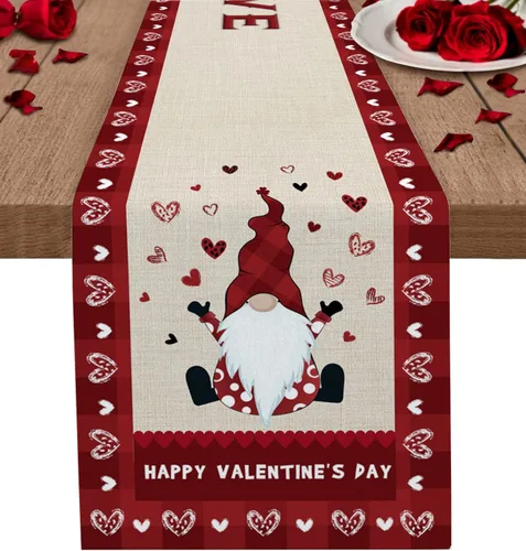 Vista 10 de Daleng Camino de mesa de árbol de búfalo de Navidad de 13 x 36 pulgadas, bufandas antideslizantes para decoraciones, fiestas, cenas y reuniones, 1