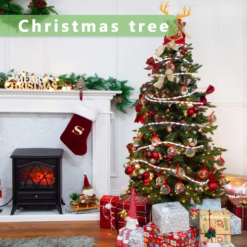 Vista 2 de Afirst Cuerda de luces de bastón de caramelo de Navidad, guirnalda de luces LED de 30 pies, IP65, impermeable, conectable, tubo de luces para Candy