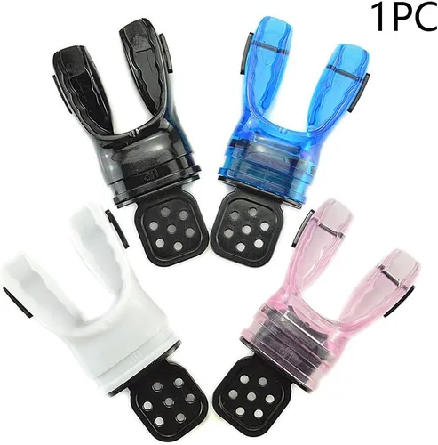 Vista 5 de Tookie Denpetec - Boquilla de buceo, boquilla de buceo, equipo práctico, mordida de silicona, moldeable, buceo, regulador con envoltura de corbata