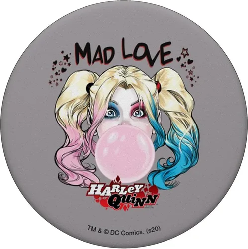 Vista 3 de Harley Quinn Mad Love PopSockets - Agarre y soporte para teléfonos y tabletas, Negro
