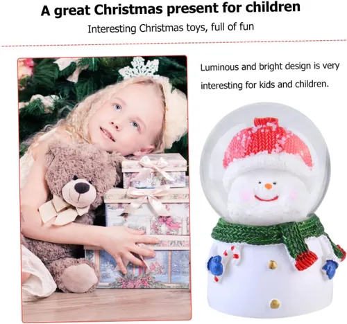 Vista 8 de 1 adorno de escritorio con luz LED adorable muñeco de nieve para niños y niñas, suministros de Navidad para mesita de noche y escritorio