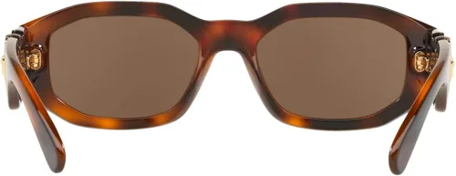 Vista 5 de Versace VE 4361 521773 Havana - Gafas de sol geométricas de plástico lentes marrones Havana 53-18-140
