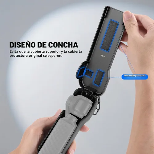 Vista 3 de NEEWER Funda protectora Pocket 3 con mosquetón, resistente a prueba de golpes, funda rígida de viaje, compatible con DJI Osmo Pocket 3 Gimbal Screen