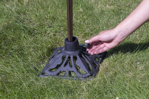 Vista 4 de TIKI Soporte de Antorcha de Hierro Fundido – Resistente, Independiente y Resistente a la Intemperie Base de Antorcha para Patio, Jardín, Terraza