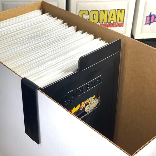 Vista 2 de SIDEKICK Divisor de caja de cómics (individual) caja corta/larga, el divisor de almacenamiento de cómics se mantiene en su lugar para proteger lo