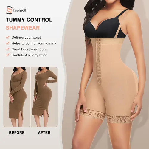 Vista 2 de FeelinGirl Fajas moldeadoras para mujer con control de abdomen y entrepierna abierta