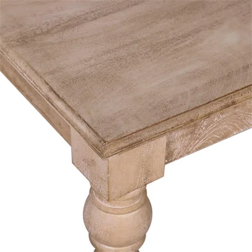 Vista 8 de Casartis Living James - Mesa de centro de madera maciza de mango de 18 pulgadas, color natural