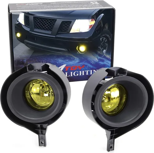 Vista 9 de iJDMTOY Kit de faros antiniebla con lente transparente izquierda/derecha con bombillas halógenas, cubiertas de bisel e interruptor de arnés