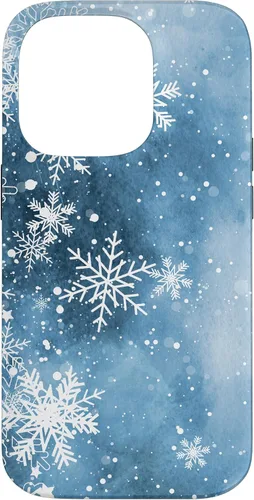 Vista 17 de Funda para iPhone 17 con diseño de copos de nieve con diseño de cristales helados