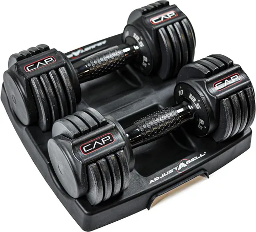 Vista 15 de CAP ADJUSTABELL - Juego de mancuernas ajustables de selección rápida de primera calidad para entrenamiento de fuerza, individuales y pares, 12.5
