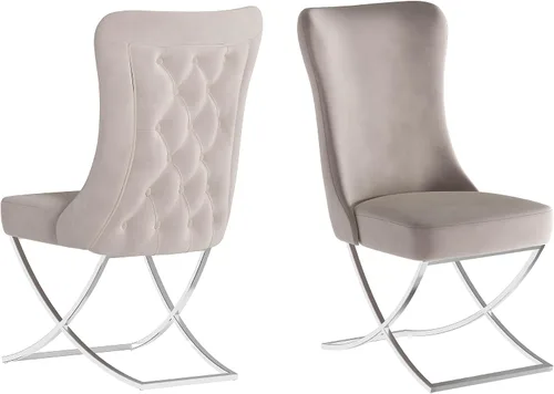 Vista 13 de Ottomanson Juego de 2 sillas de comedor, color naranja Palermos Palermos Naranja Con Patas De Madera