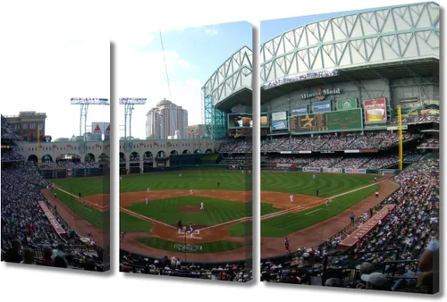 Vista 106 de TUMOVO Arte de pared en lienzo para estadio deportivo, arte de pared de campo Wrigley en Chicago, pinturas de Chicago, impresiones sobre lienzo