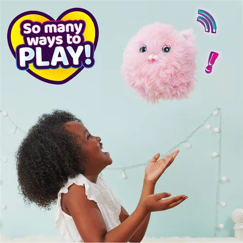 Vista 5 de WHAT THE FLUFF?, Purr 'n Fluff, juguete interactivo sorpresa con más de 100 sonidos y reacciones, juguetes para niños para niñas de 5 años