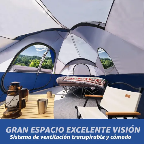 Vista 4 de UNP Tienda de campaña para 10 personas, tiendas familiares, fiestas, tienda de campaña para festivales de música, grande, fácil de instalar, 5