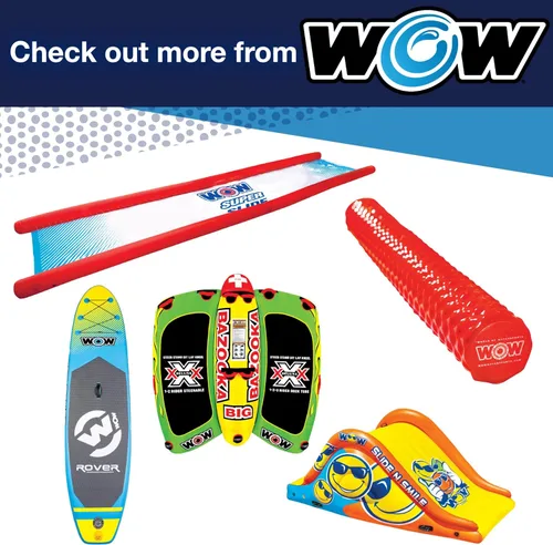 Vista 5 de WOW Sports Remolque Wild Wing delantero y trasero puntos de remolque, tubo remolcable para navegar para 1-3 personas