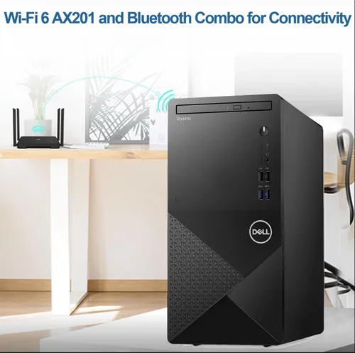 Vista 4 de Dell Vostro 3910 Computadora de escritorio Procesador Intel de 12.ª generación de 4 núcleos 16 GB de RAM DDR4 SSD de 256 GB + disco duro de 1