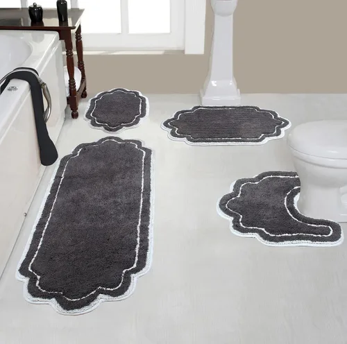 Vista 17 de Home Weavers - Tapete de baño 100% algodón copetudo, supersuave y absorbente, lavable a máquina y apto para secadora lino
