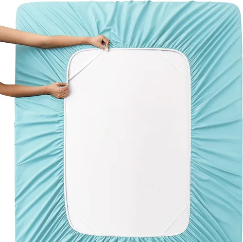 Vista 137 de Manyshofu Juego de sábanas de tamaño individual con bolsillos extra profundos, sábanas y fundas de almohada de 1800 hilos de lujo para hotel, juego