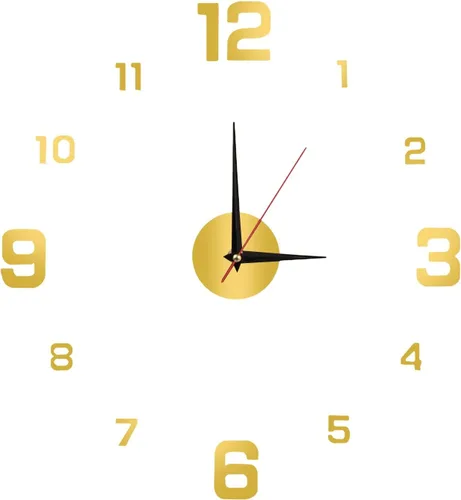 Vista 2 de Reloj de pared sin marco, moderno espejo 3D, decoración de reloj de pared, kit de reloj de bricolaje para el hogar, sala de estar, dormitorio