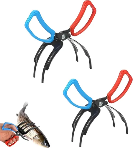 Vista 8 de Pinza de peces de 3 garras, alicates de pesca de metal multifuncionales, herramienta antideslizante para capturar peces, accesorios de pesca ligeros
