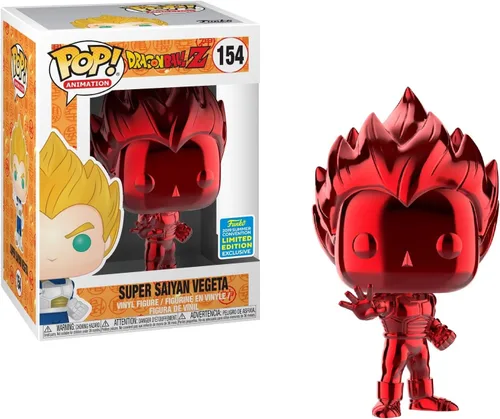 Vista 2 de Funko POP! Animación: Dragon Ball Z - Super Saiyan Vegeta (Red Chrome) #154 - SDCC 2019 Exclusivo compartido