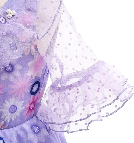 Vista 5 de Vestido Isabella de princesa para niñas disfraz de Halloween con clip para el cabello