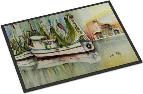 Vista 96 de Caroline's Treasures JMK1017JMAT - Tapete de caza de rana garza azul, 24 x 36 pulgadas, tapete para puerta delantera, interior y exterior